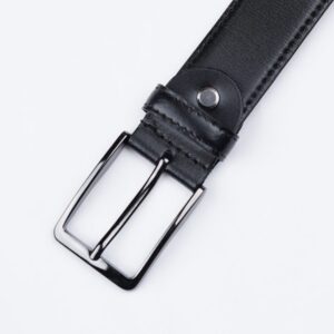 Le Bond Designer Wear Men's Black Formal Italian Vidal split leather Belt