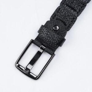 FH Men's Casual Full Grain Leather Black Belt