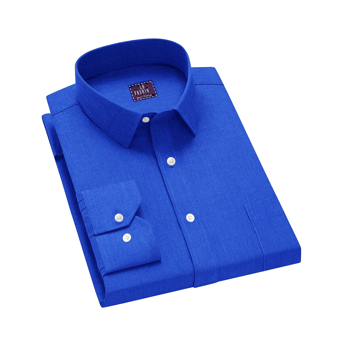LB Fashion Blue Slim Fit Long Sleeve Men’s Shirt