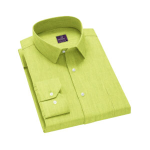 LB Fashion Green Slim Fit Long Sleeve Men’s Shirt