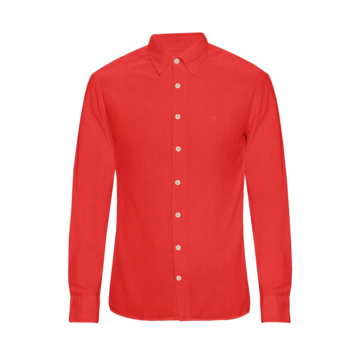 LB Fashion Red Slim Fit Long Sleeve Men’s Shirt - Image 3