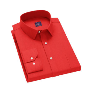 LB Fashion Red Slim Fit Long Sleeve Men’s Shirt