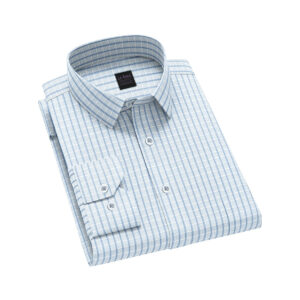 Le Bond Purple Club Light Blue Slim Fit Long Sleeve Men’s Shirt