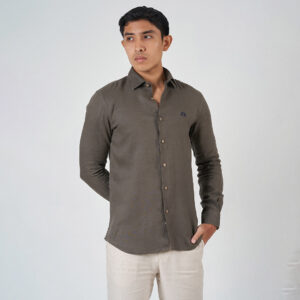 Envoy Men's Linen Brown Shirt`