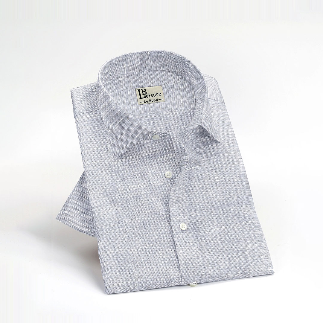 LB Leisure Men’s Ash Regular Fit Short Sleeve Shirt - Image 2