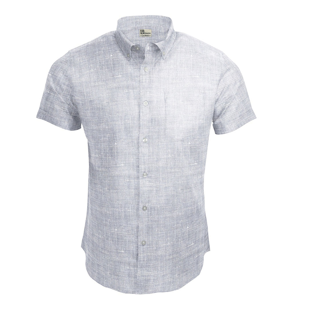 LB Leisure Men’s Ash Regular Fit Short Sleeve Shirt - Image 3