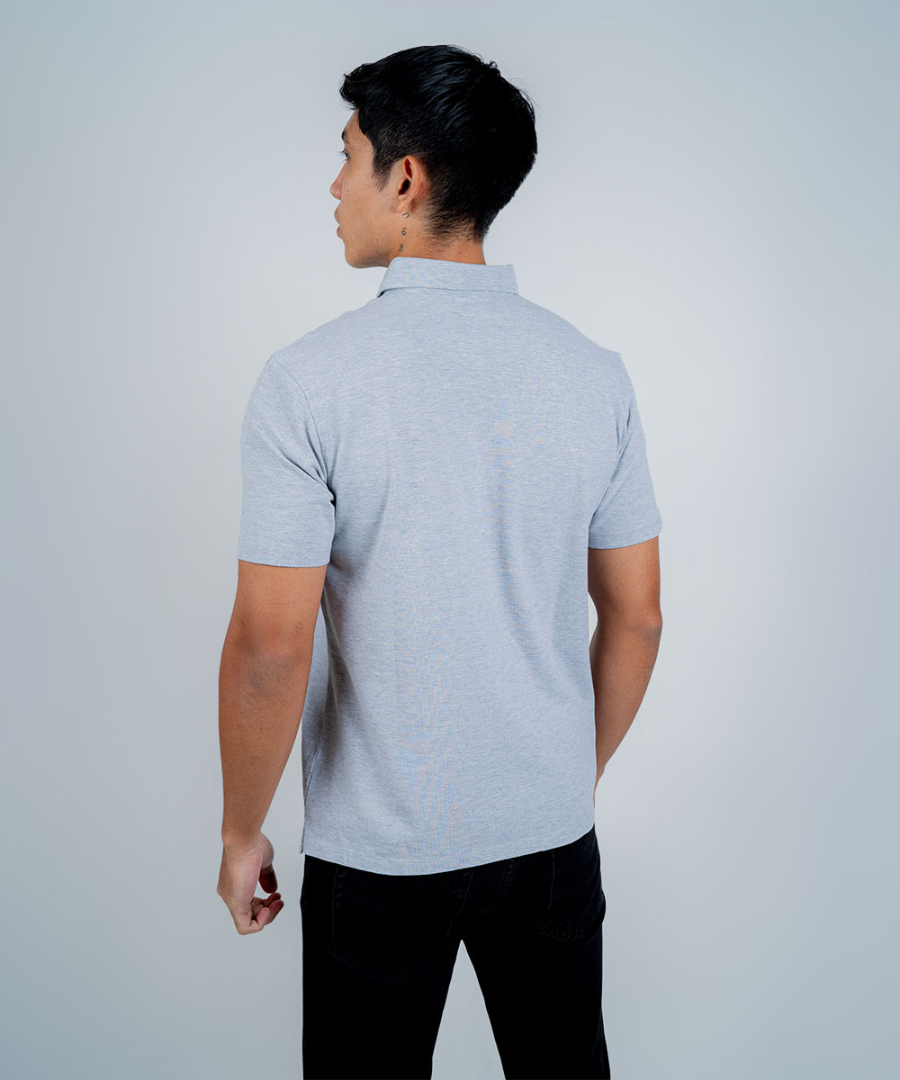 Envoy Sport Men’s Light Grey Regular Fit T-Shirt - Image 4