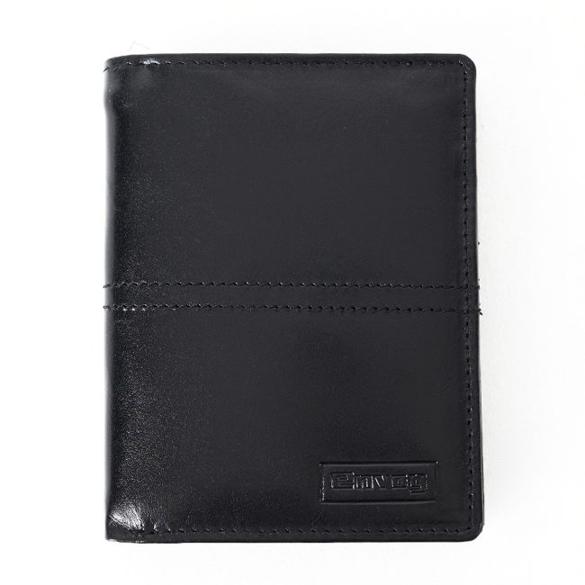 Envoy Classic Black Shine Full-Grain Leather Wallet