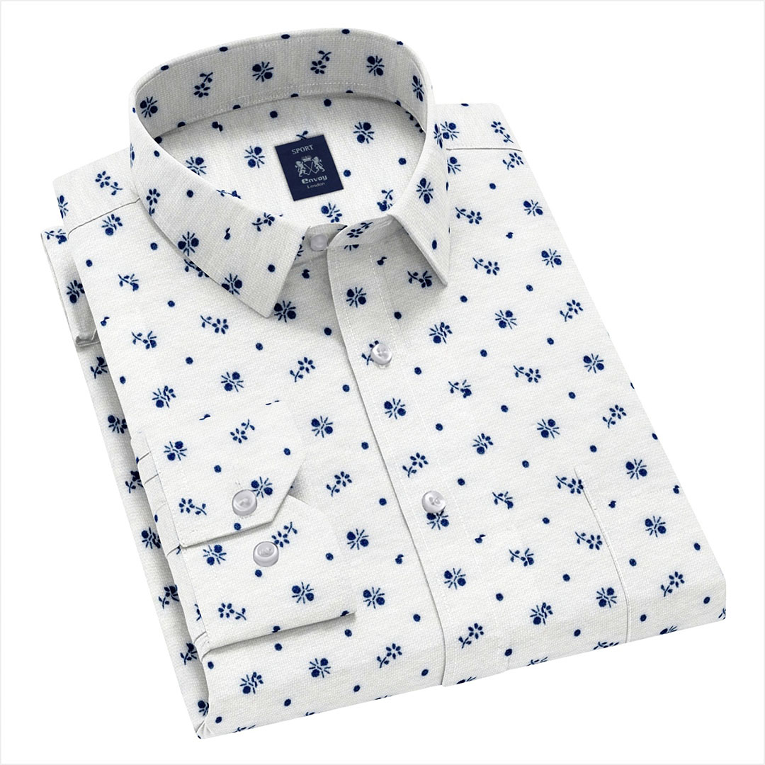 Envoy Sport Men’s Blue Tailor Fit Long Sleeve Knit Shirt
