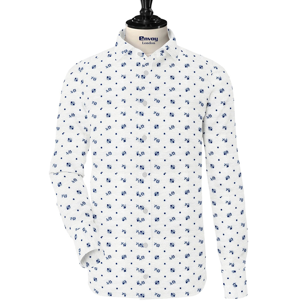 Envoy Sport Men’s Blue Tailor Fit Long Sleeve Knit Shirt - Image 3