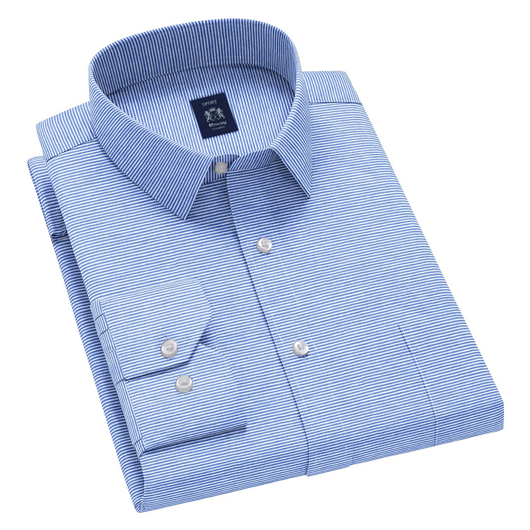 Envoy Sport Men’s Blue Tailor Fit Long Sleeve Knit Shirt