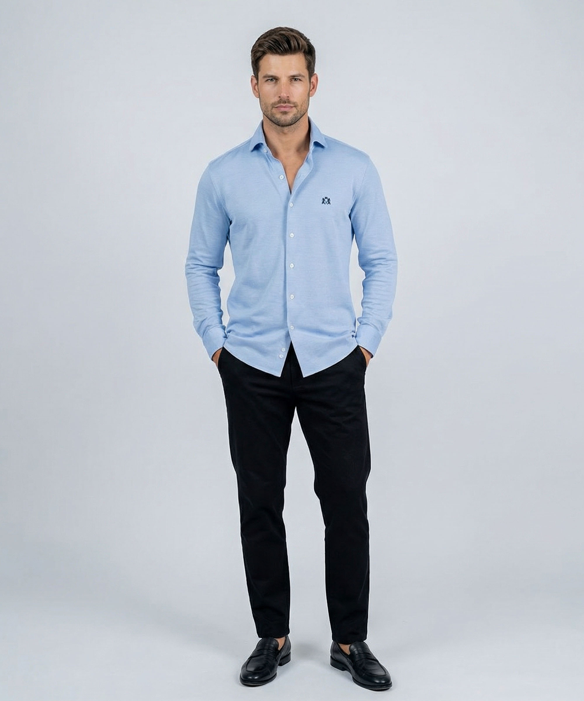 Envoy Sport Men’s Blue Tailor Fit Shirt - Image 2