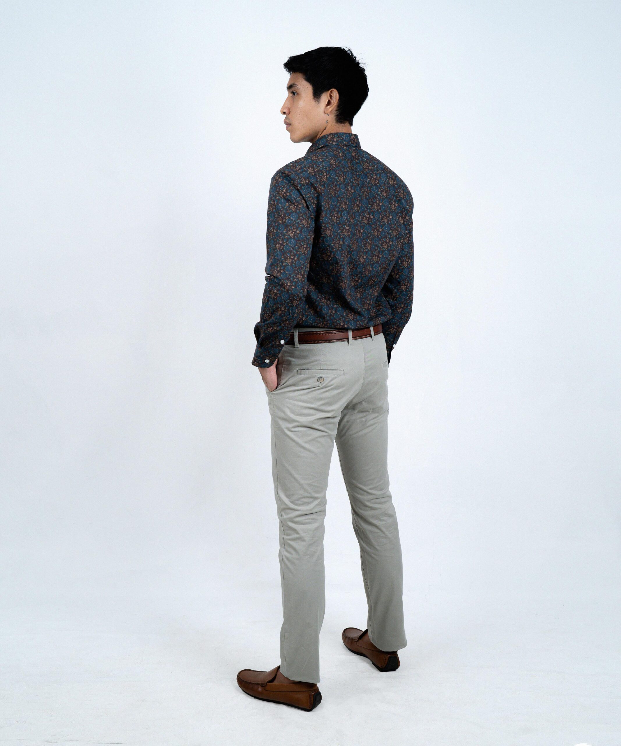 Envoy Italy Men’s Green Floral Design Tailor Fit Shirt - Image 5