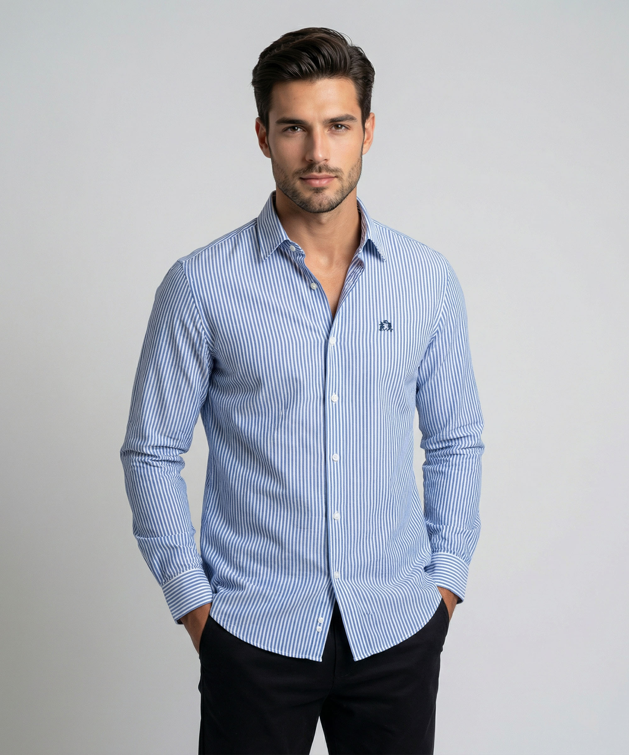 Envoy Sport Men’s Blue Striped Design Tailor Fit Shirt