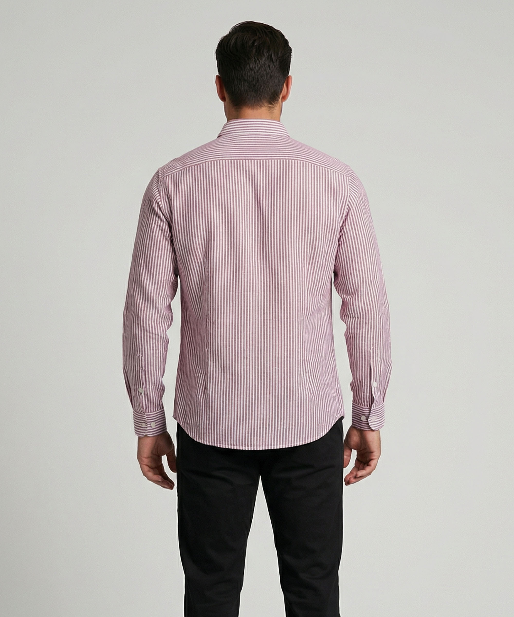Envoy Sport Men’s Red Striped Design Tailor Fit Shirt - Image 3