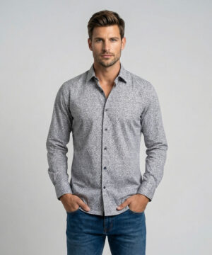 Envoy Sport Men’s Brown Printed Design Tailor Fit Shirt