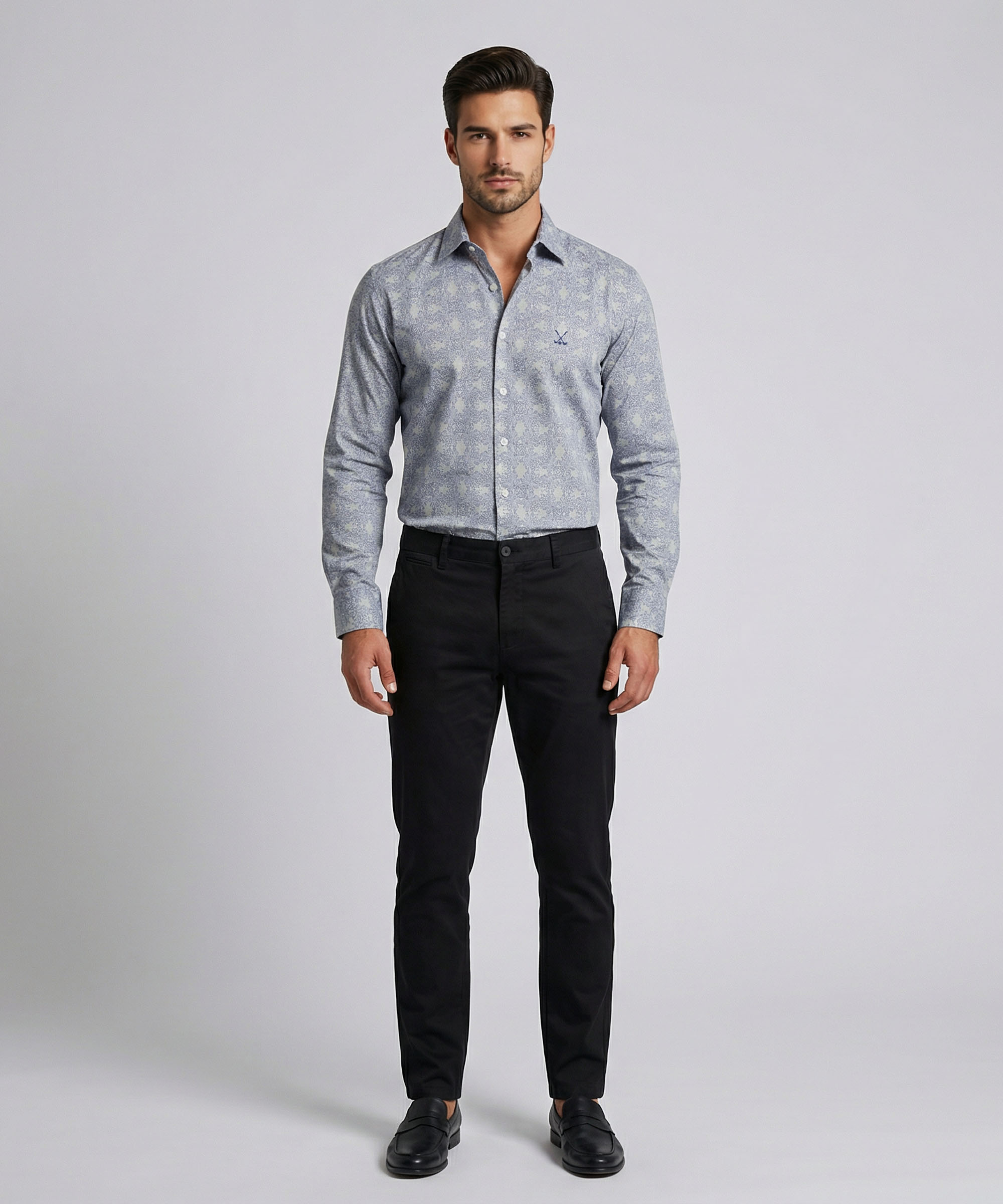Envoy Sport Men’s Purple Printed Design Tailor Fit Shirt - Image 2