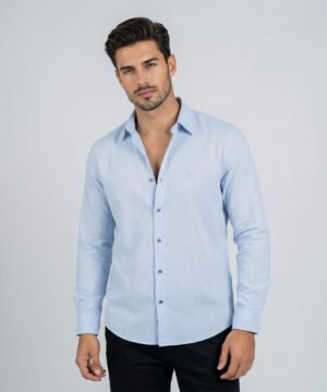 Envoy Linen Men’s Light Blue Plain Design Tailor Fit Shirt