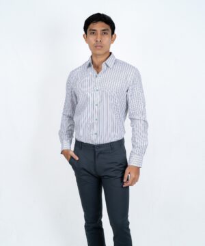Envoy Sport Men’s Beige Striped Design Tailor Fit Shirt