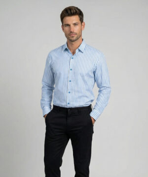 Envoy Sport Men’s Blue Striped Design Tailor Fit Shirt
