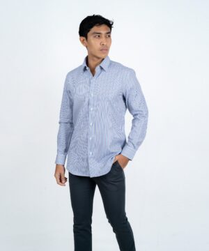 Envoy Sport Men’s Purple Striped Design Tailor Fit Shirt