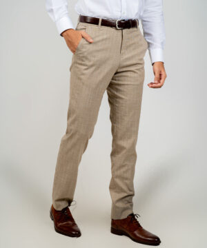 Envoy Classic Men’s Slim Fit Light Beige Formal Trouser