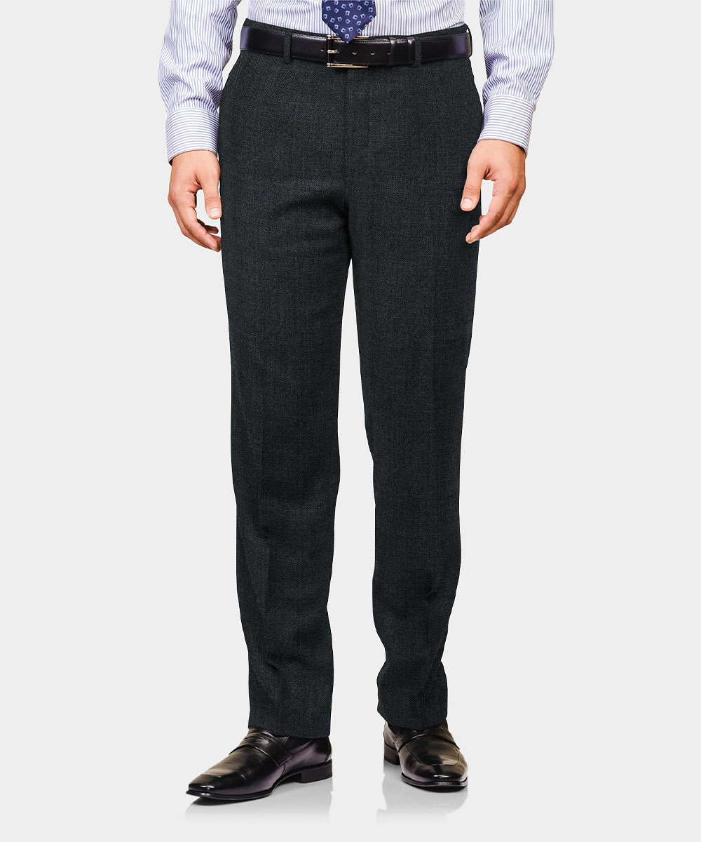 Grey Plain Wool/Poly Trouser Fabric