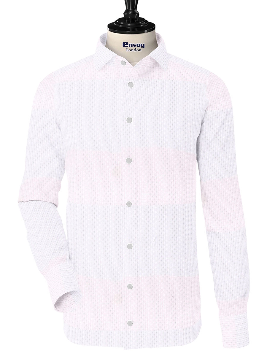 Raymond Pink Cotton Shirting Fabric with Plain Dots
