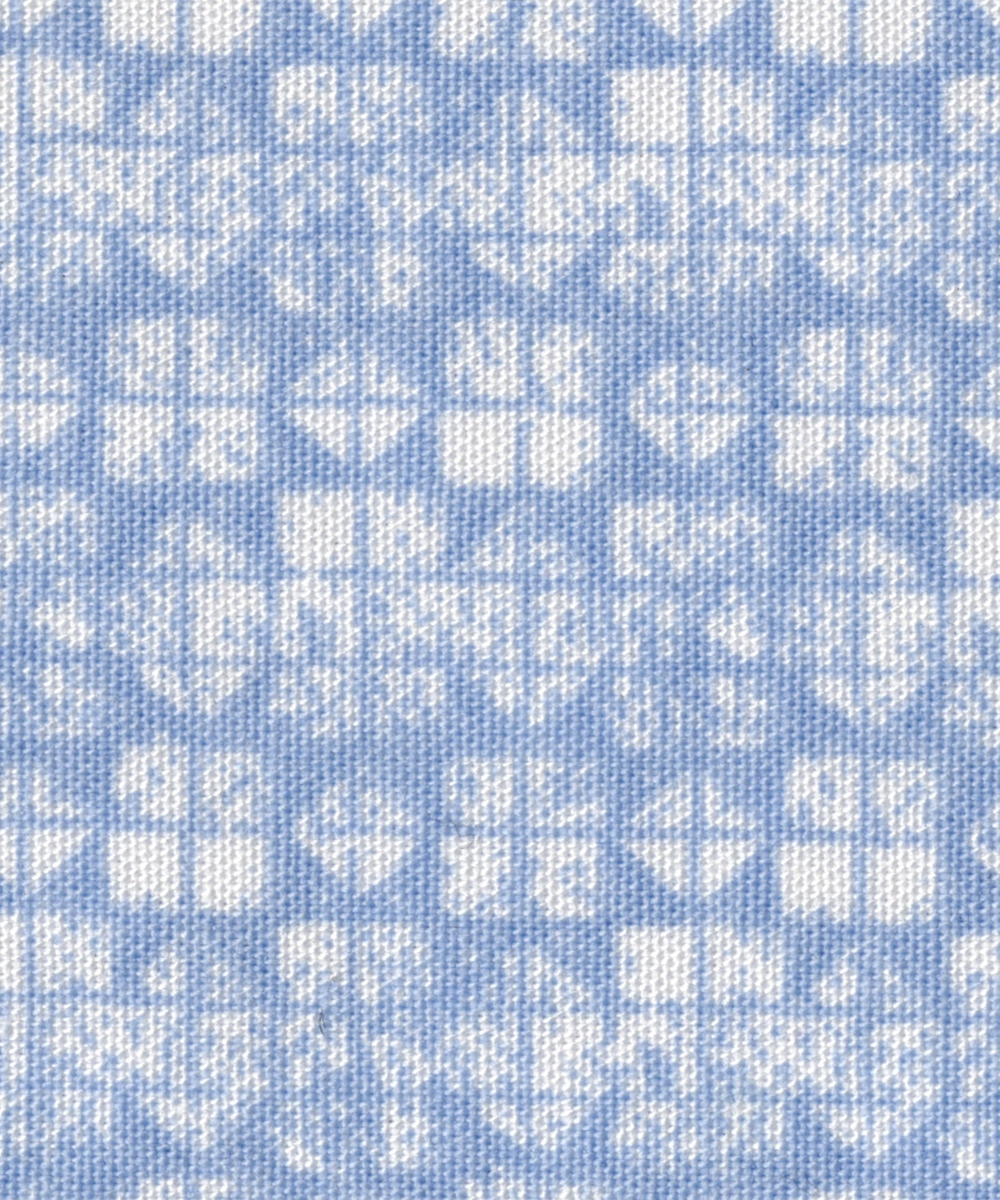 Envoy Classic Sky Blue & White Patterned Cotton Lycra Shirt - Image 3