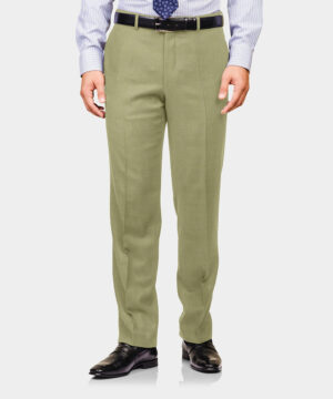 Beige Plain Wool/Poly Trouser Fabric