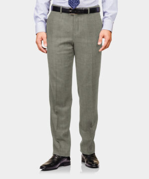 Silver Plain Wool/Poly Trouser Fabric