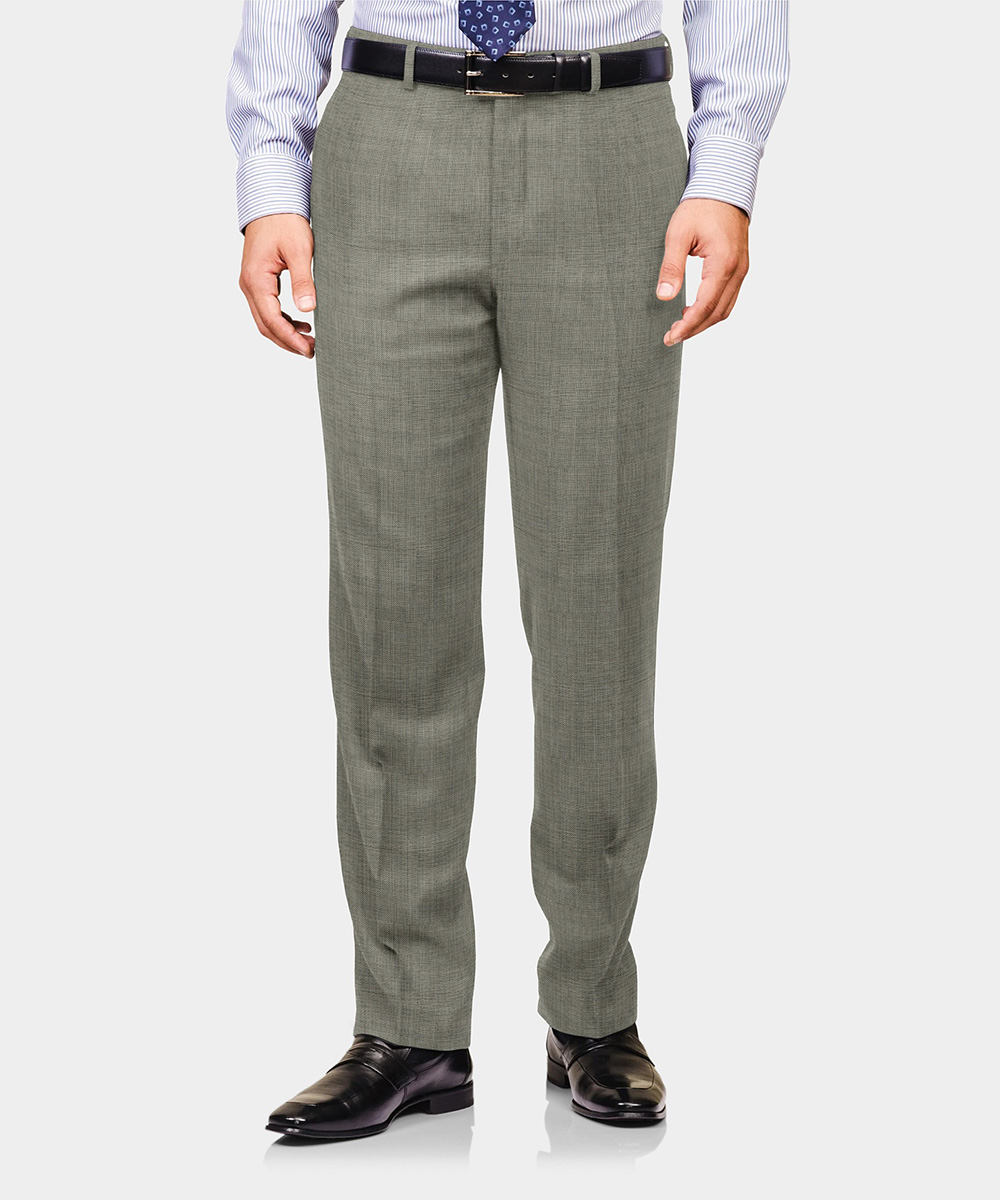Silver Plain Wool/Poly Trouser Fabric