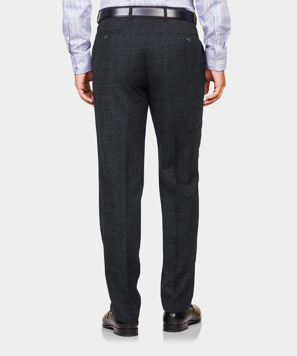 Grey Plain Pure Wool Trouser Fabric - Image 2