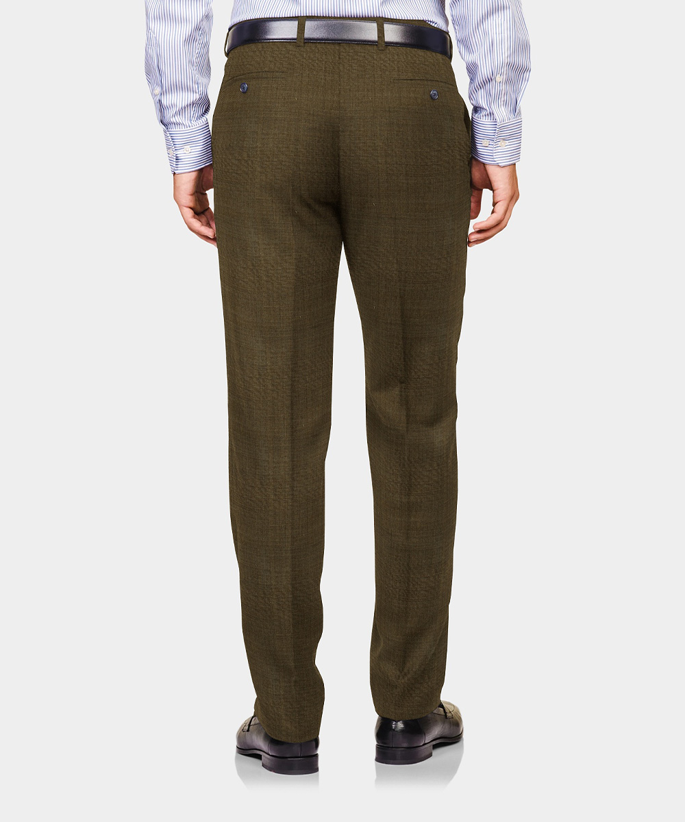 Beige Plain Wool/Poly Trouser Fabric - Image 2