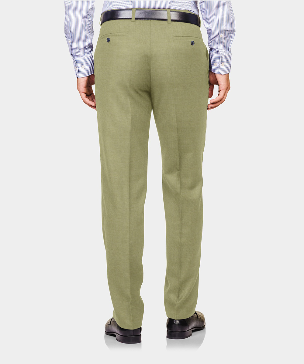 Beige Plain Wool/Poly Trouser Fabric - Image 2