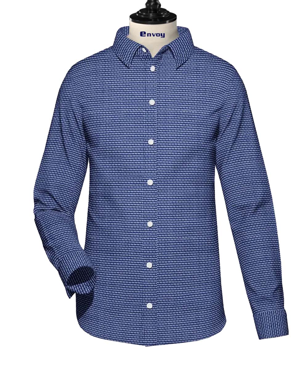 Blue Design Shirting - Envoy Classic