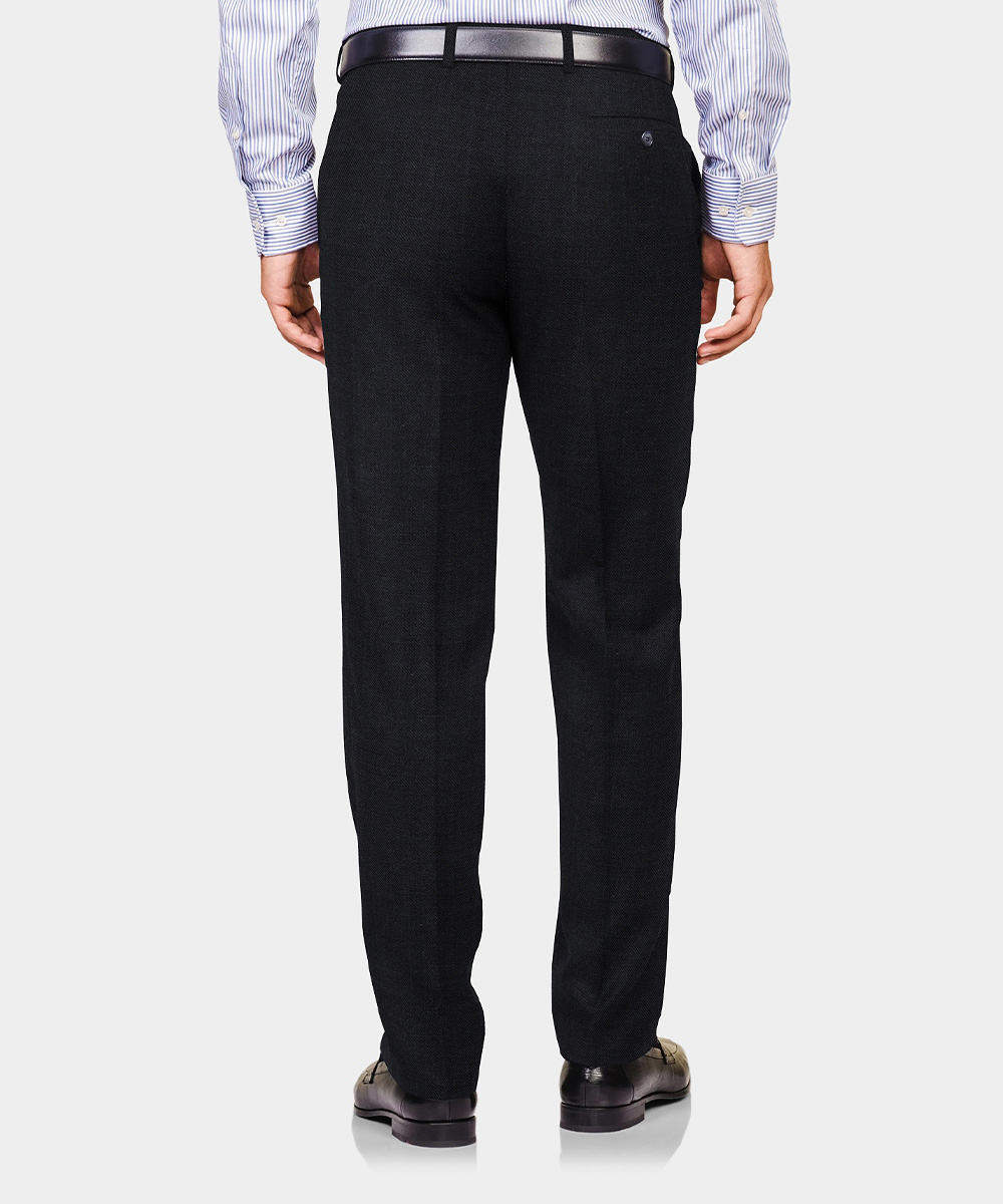 Charcoal Grey Plain Wool Blend Trouser Fabric - Image 2