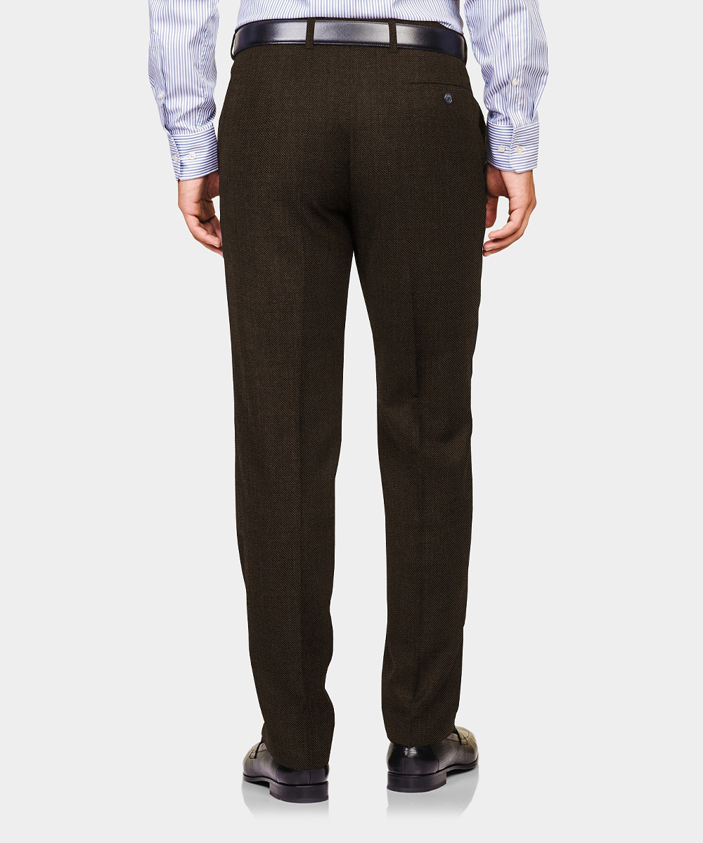 Brown Plain Wool Blend Trouser Fabric - Image 2