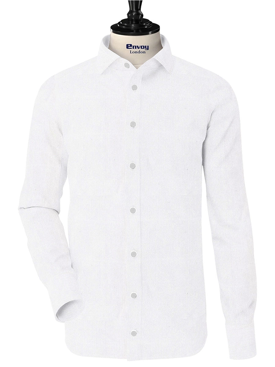 Envoy Classic Off-White Plain Cotton Fabric