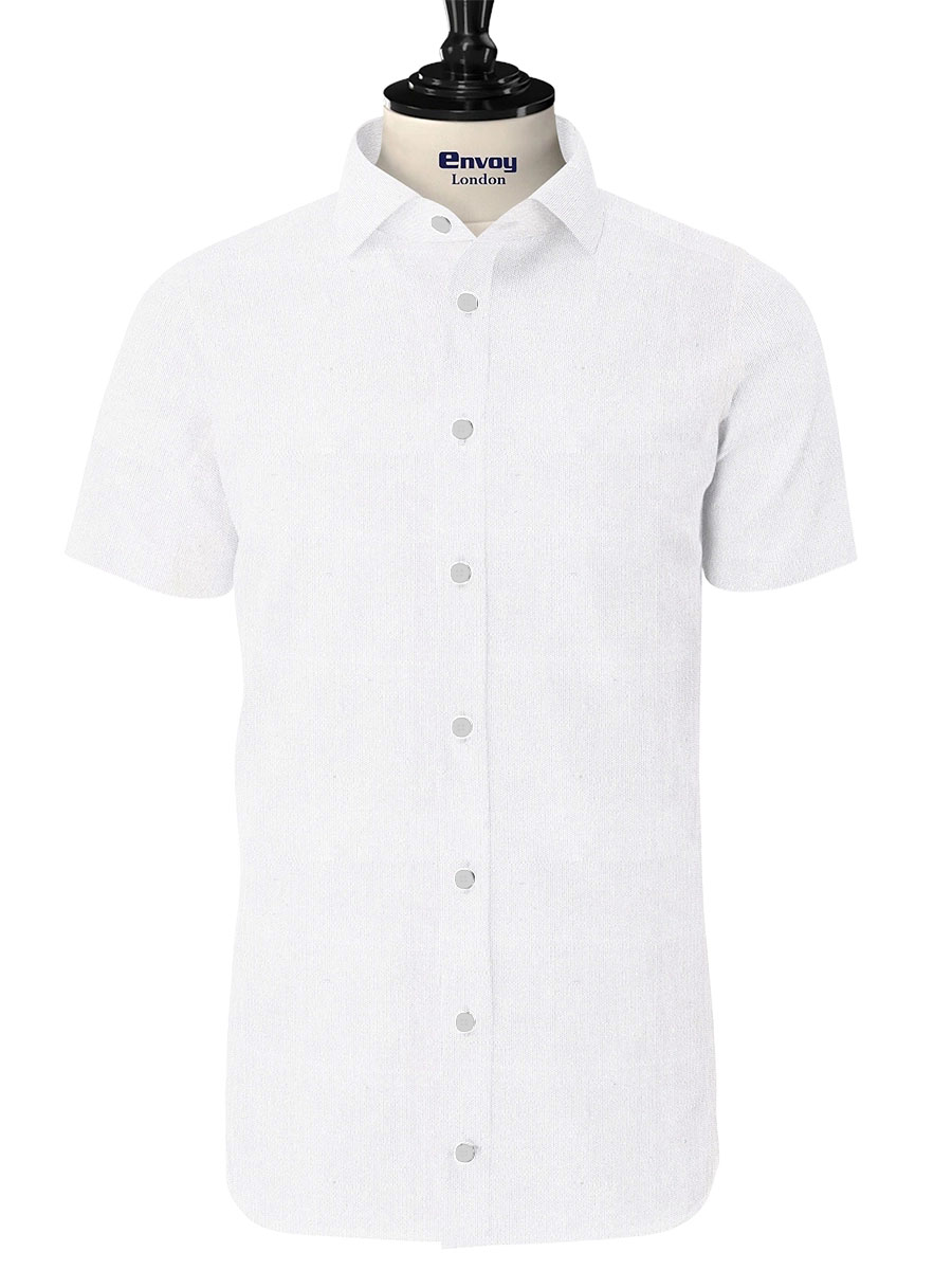 Envoy Premium White Plain Shirting - Image 2