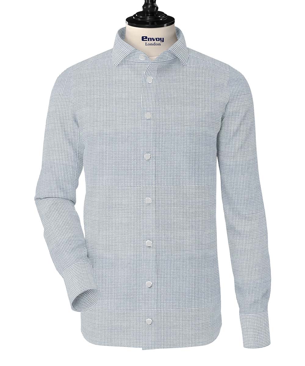 Sophisticated Grey Plain Cotton Shirt