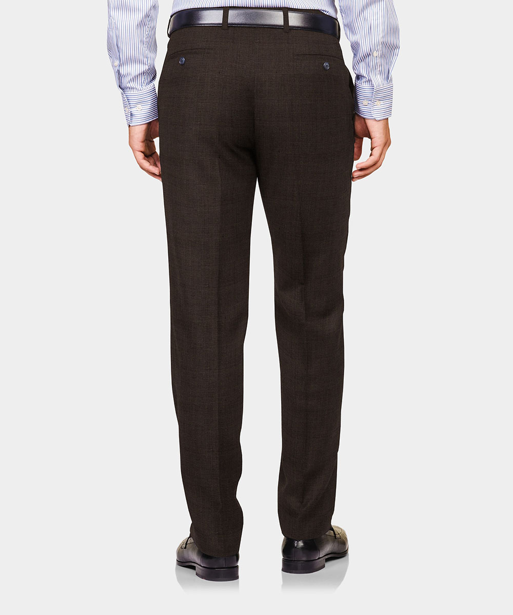 Brown Plain Wool/Poly Trouser Fabric - Image 2