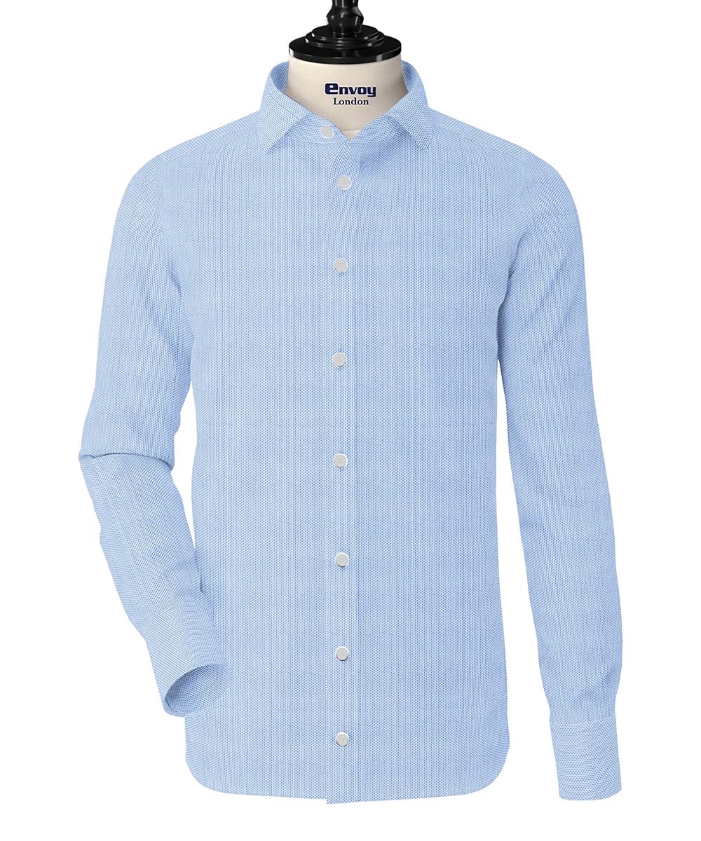 White & Blue Pin Dots
