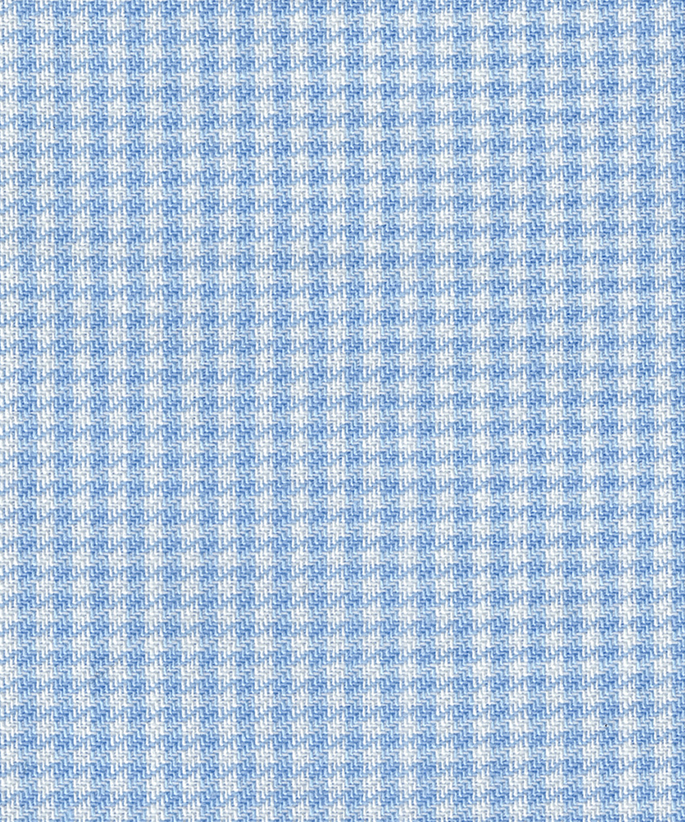 Blue & White Check Cotton Fabric (W 57") - Image 3