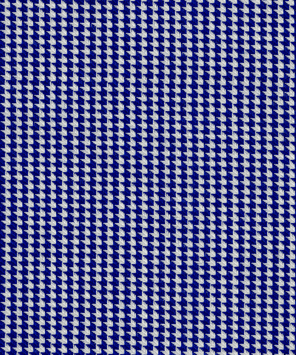 Blue & White Patterned Cotton Fabric - Image 3