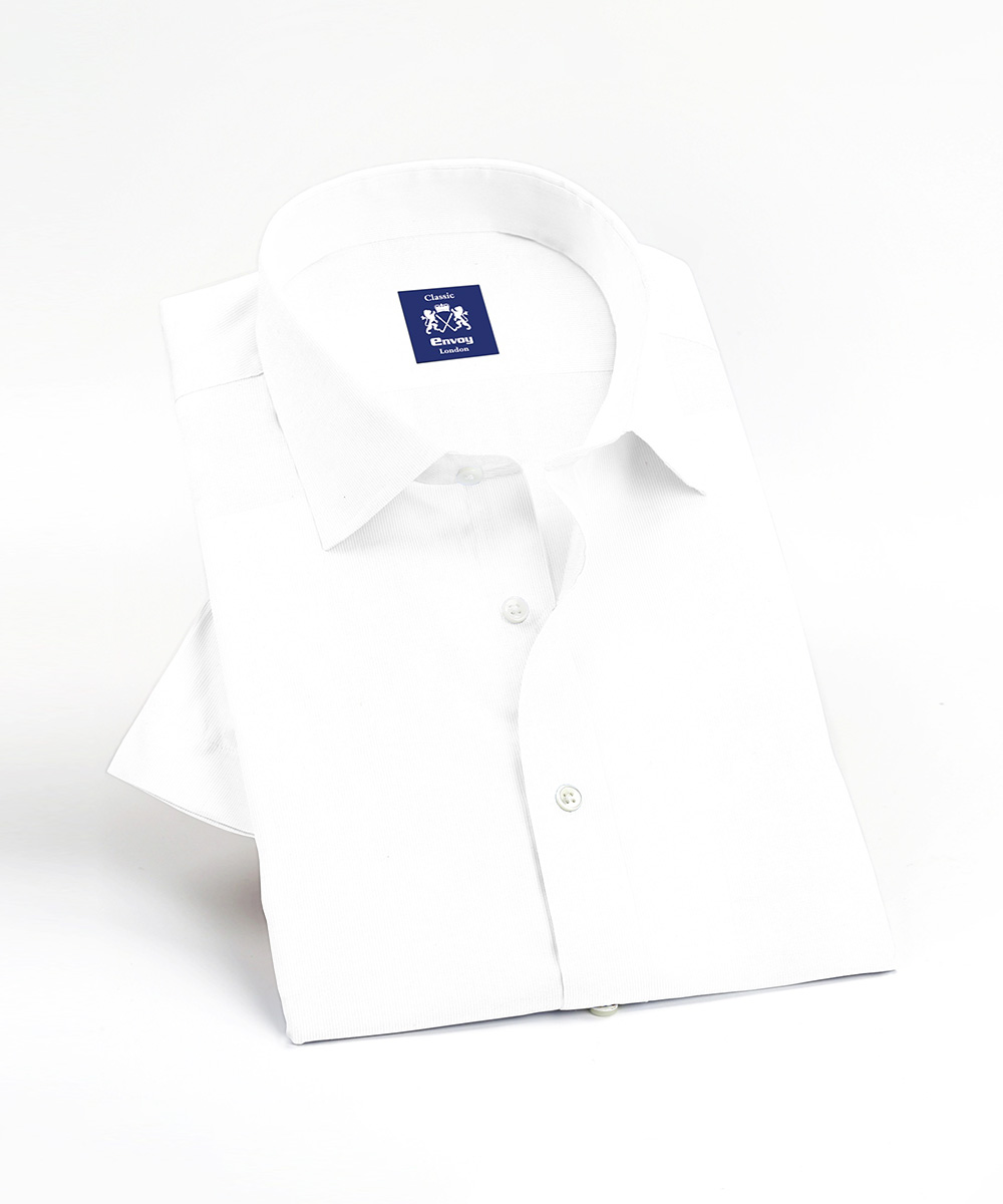 Envoy Classic Men’s White Formal Wear Tailor Fit Shirt - Image 3