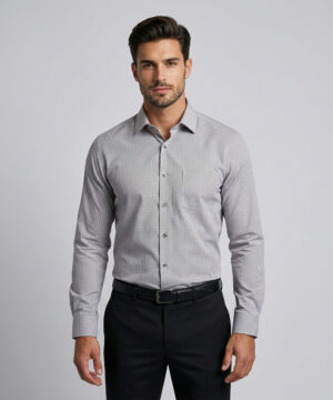 Envoy Classic Men’s Grey Formal Wear Regular Fit Shirt