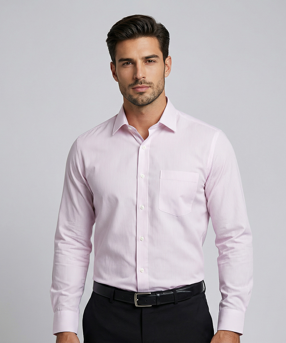 Envoy Classic Men’s Pink Formal Wear Regular Fit Shirt