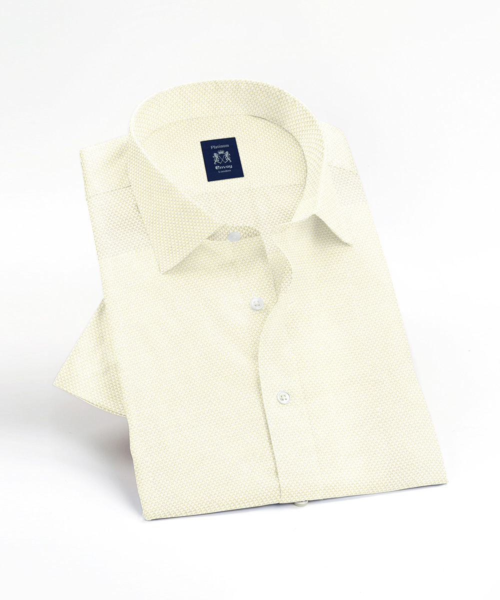 Envoy Platinum Men’s Yellow Formal Wear Regular Fit Shirt - Image 3