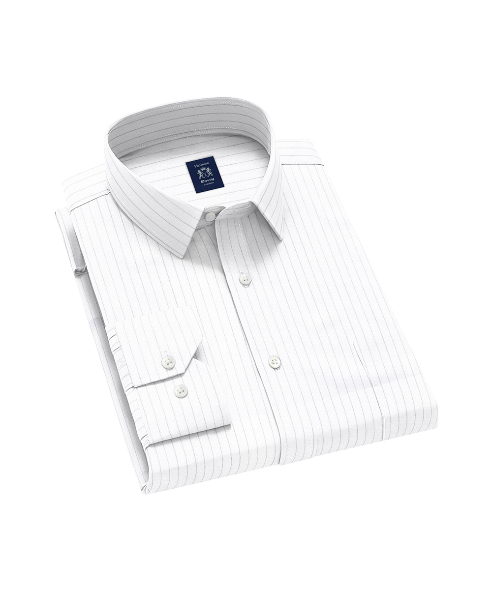 Envoy Platinum Men’s White Formal Wear Regular Fit Shirt - Image 2